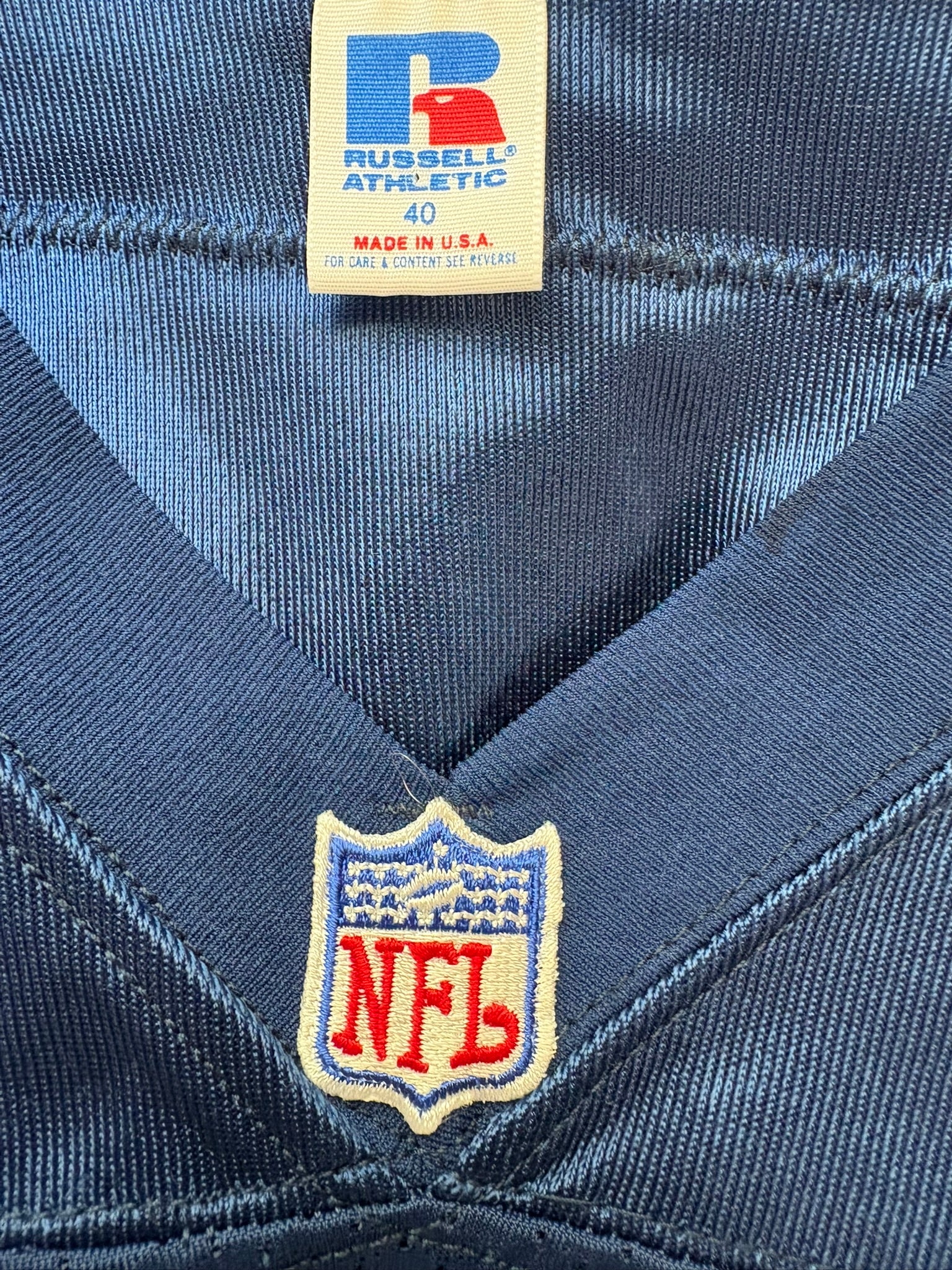 Troy Aikman replica Blue game jersey (used)