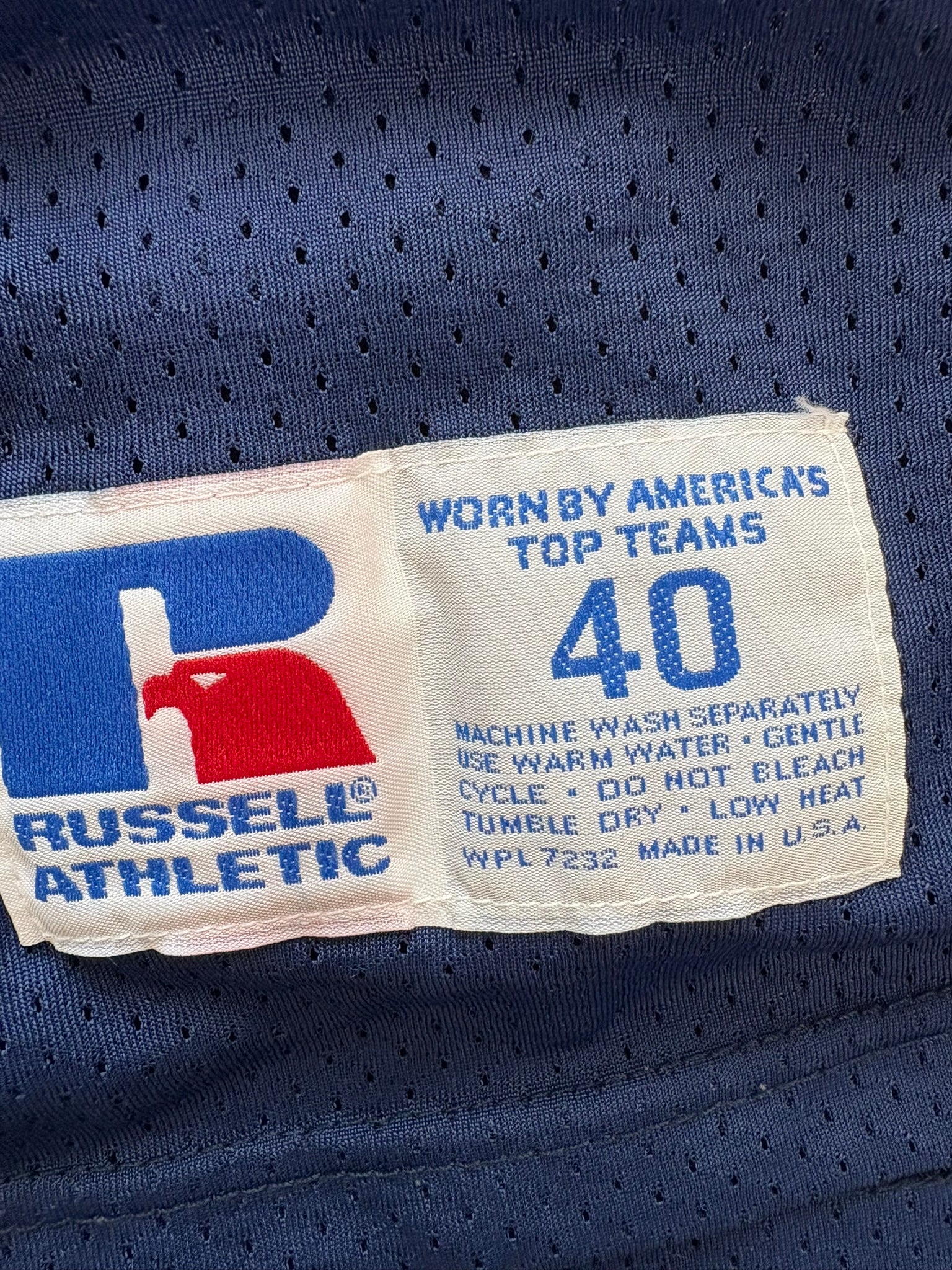 Troy Aikman replica Blue game jersey (used)