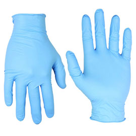 Blue Nitrile exam gloves case of 1,000